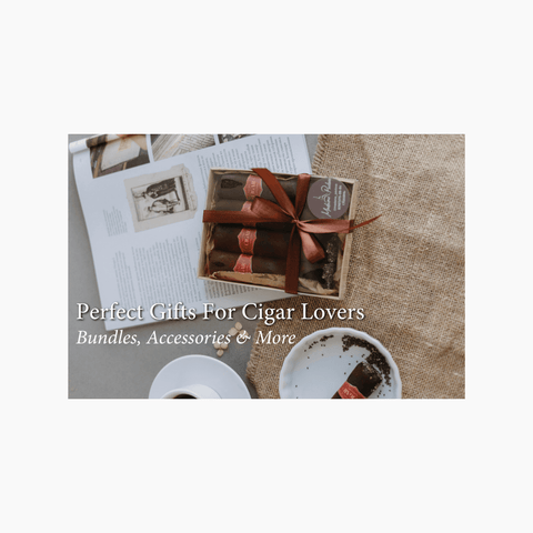 perfect gift for cigar lovers text and image of cigars gift 