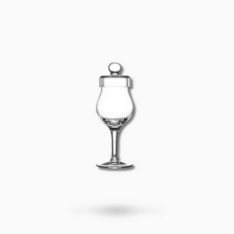 Amber Glass Whisky Glass with Lid G100