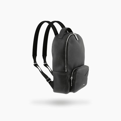 black leather backpack round S.T.Dupont Neo Capsule Grained Round Backpack Black