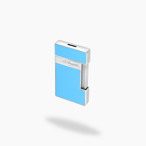 S.T. Dupont Lighter Slimmy Lightblue/Chrome