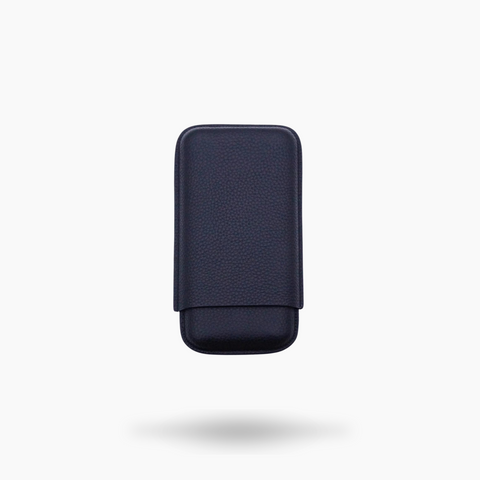 VSB London Three Finger Black Leather Cigar Case