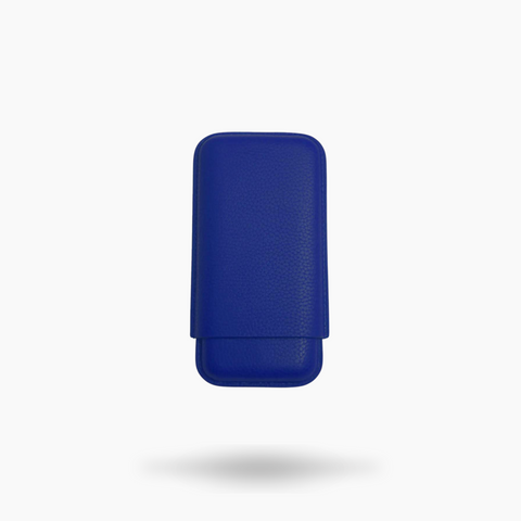 VSB London Three Finger Blue Leather Cigar Case