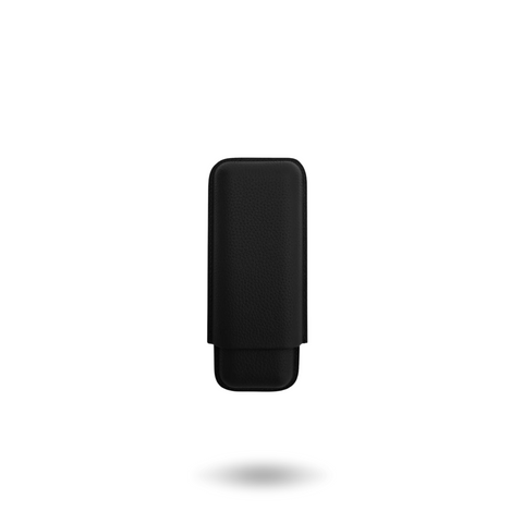 VSB London Two Finger Black Leather Cigar Case