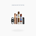 Cigar Duo Gift Set for Two with Arturo Fuente Petit Corona, Simon Beltre Momentos, Simon Beltre CSZ Toro and Simon Beltre Andullo Short Robusto cigars, a Toro Puro cigar cutter and jet lighter - Toro Puro