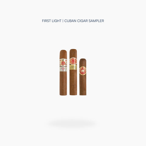 First Light Cuban Cigar Sampler with Hoyo de Monterrey Epicure No. 2, H. Upmann Half Corona and Romeo y Julieta Short Churchill cigars - Toro Puro