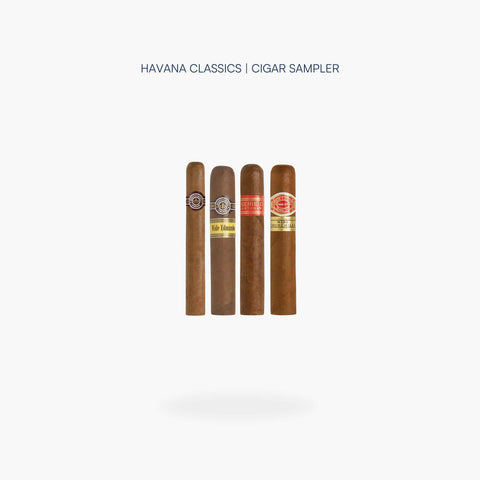 Havana Classics Cigar Sampler, four Cuban cigars from Montecristo, Partagas and Romeo y Julieta - Toro Puro