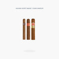 Montecristo No.4, Partagas Serie D No.4 and Romeo y Julieta Wide Churchill cigars from the Havana Short Smoke Cigar Sampler - Toro Puro