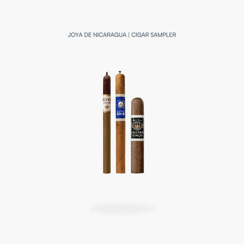 Joya de Nicaragua Sampler, Cabinetta Lancero, L'Ambassador and Cuatro Cinco Reserva Especial cigars - Toro Puro