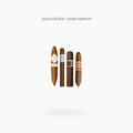 Quick Escape Cigar Sampler with Davidoff Short Perfecto, Simon Beltre Momentos, Kolumbus K-Negro Robustito and Arturo Fuente Hemingway Short Story cigars - Toro Puro