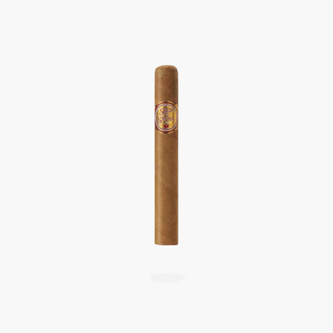 Cigar with a label on a white background