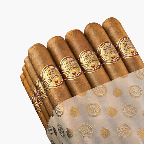 Pack of cigars with 'Step Up to Smoke' labels on a white background