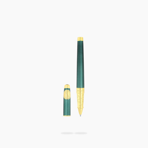 S.T.Dupont 20'000 Leagues Line D Eternity L Rollerball Green Pacific Yellow Gold - Toro Puro