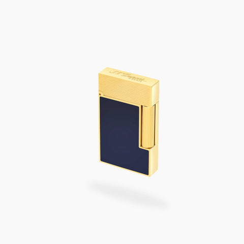 S.T.Dupont Ligne 2 Lighter: Blue Lacquer & Yellow Gold - Toro Puro