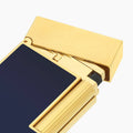 S.T.Dupont Ligne 2 Lighter: Blue Lacquer & Yellow Gold - Toro Puro