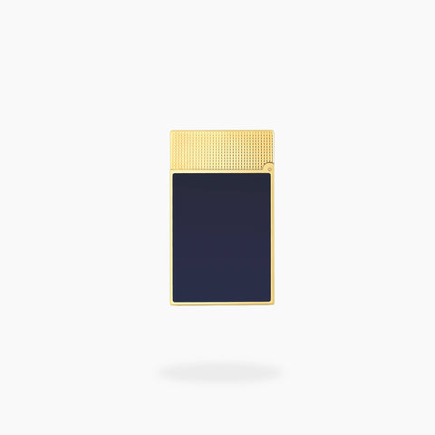 S.T.Dupont Ligne 2 Lighter: Blue Lacquer & Yellow Gold - Toro Puro