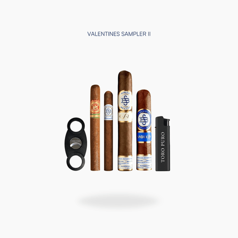 Valentines Sampler II including 4 cigars, a lighter and a cutter - Toro Puro