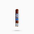 Cigar with blue label on white background